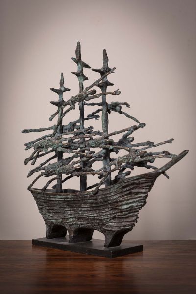 FAMINE SHIP by John Behan sold for €7,000 at deVeres Auctions