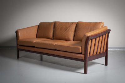 A Danish Leather Sofa by Danish  at deVeres Auctions