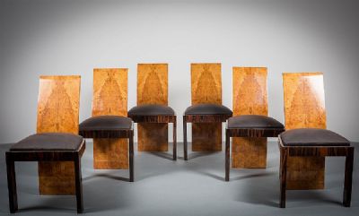 A SET OF SIX ART DECO DINING CHAIRS at deVeres Auctions