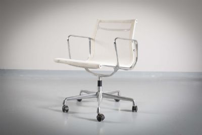 THE EA117 OFFICE CHAIR, by CHARLES AND RAY EAMES sold for €420 at deVeres Auctions