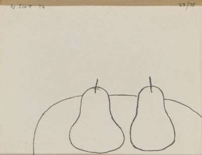 STILL LIFE, PEARS by William Scott  at deVeres Auctions