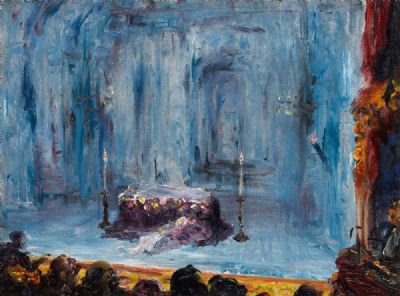 THE GAIETY THEATRE, DUBLIN (ROMEO & JULIET - THE LAST ACT) (1927) by Jack Butler Yeats sold for €195,000 at deVeres Auctions