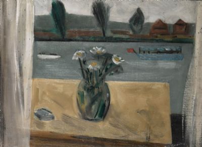 VIEW OF THE THAMES FROM MY STUDIO WINDOW by Norah McGuinness sold for €6,500 at deVeres Auctions