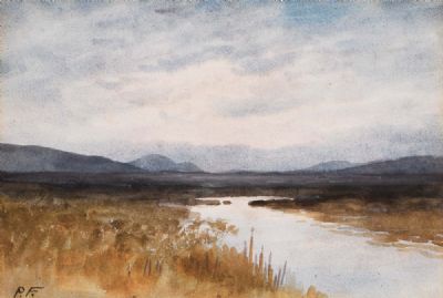 BOG LANDSCAPE by William Percy French sold for €2,200 at deVeres Auctions