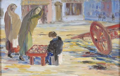 THE LITTLE MERCHANT (1925) (GORT, CO GALWAY) by Jack Butler Yeats  at deVeres Auctions
