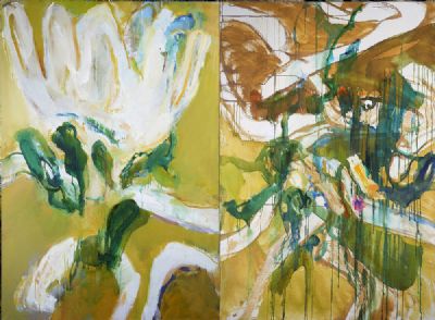 THE LILY, SWEENEY ENTANGLED (DIPTYCH) by Barrie Cooke sold for €5,000 at deVeres Auctions