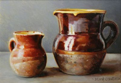 TWO PROVENCAL GLAZED JUGS by Mark O'Neill sold for €1,100 at deVeres Auctions