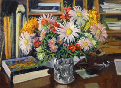 STILL LIFE WITH FLOWERS by A. E. Broadbent sold for €220 at deVeres Auctions