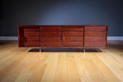 A FINE ROSEWOOD SIDEBOARD, ITALIAN, 1960s, with in at deVeres Auctions