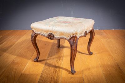 A Victorian mahogany footstool, by Robert Strahan  at deVeres Auctions