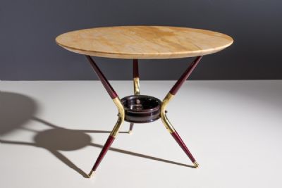 A MARBLE TOPPED CIRCULAR TABLE, ITALIAN 1950s at deVeres Auctions