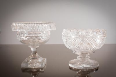 A CUT GLASS IRISH TURN OVER BOWL, 19th CENTURY at deVeres Auctions