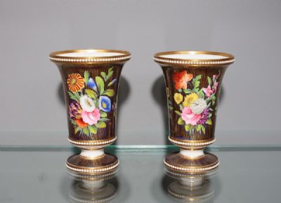 A PAIR OF SPODE SPILL VASES, 19th CENTURY at deVeres Auctions