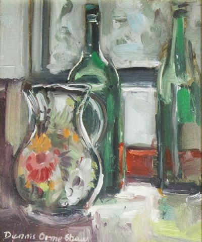 STILL LIFE WITH PAINTED JUG by Dennis Orme Shaw  at deVeres Auctions