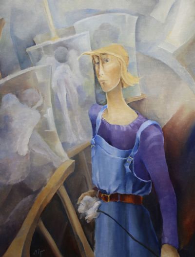 GIRL IN ARTISTS STUDIO by Margaret Egan  at deVeres Auctions