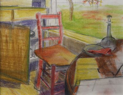 LITTLE RED CHAIR by Barbara Warren  at deVeres Auctions