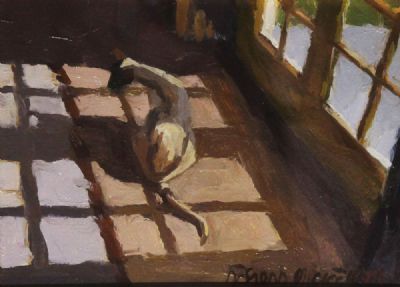 CAT - SUNNY MORNING by Desmond Hickey  at deVeres Auctions