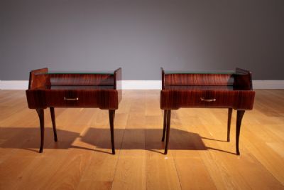 A PAIR OF ROSEWOOD BEDSIDE LOCKERS, ITALIAN, 1950s at deVeres Auctions