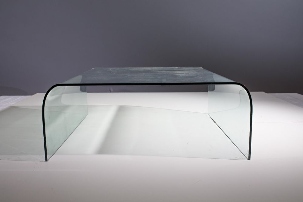 A Molded Glass Coffee Table 1970s, Curved Glass Coffee Tables Melbourne