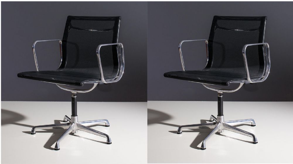 A PAIR OF E108 EXECUTIVE CHAIRS, by CHARLES AND RAY EAMES sold for €460 at deVeres Auctions