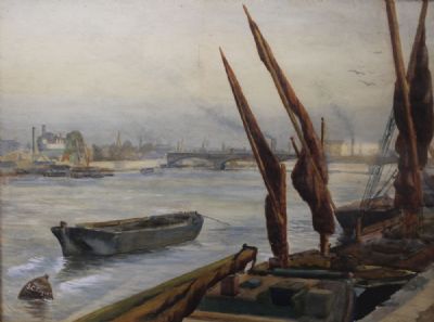 ON THE LAGAN by Samuel Connolly Taylor sold for €300 at deVeres Auctions