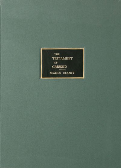 The Testament of Cressid by Seamus Heaney sold for €1,300 at deVeres Auctions
