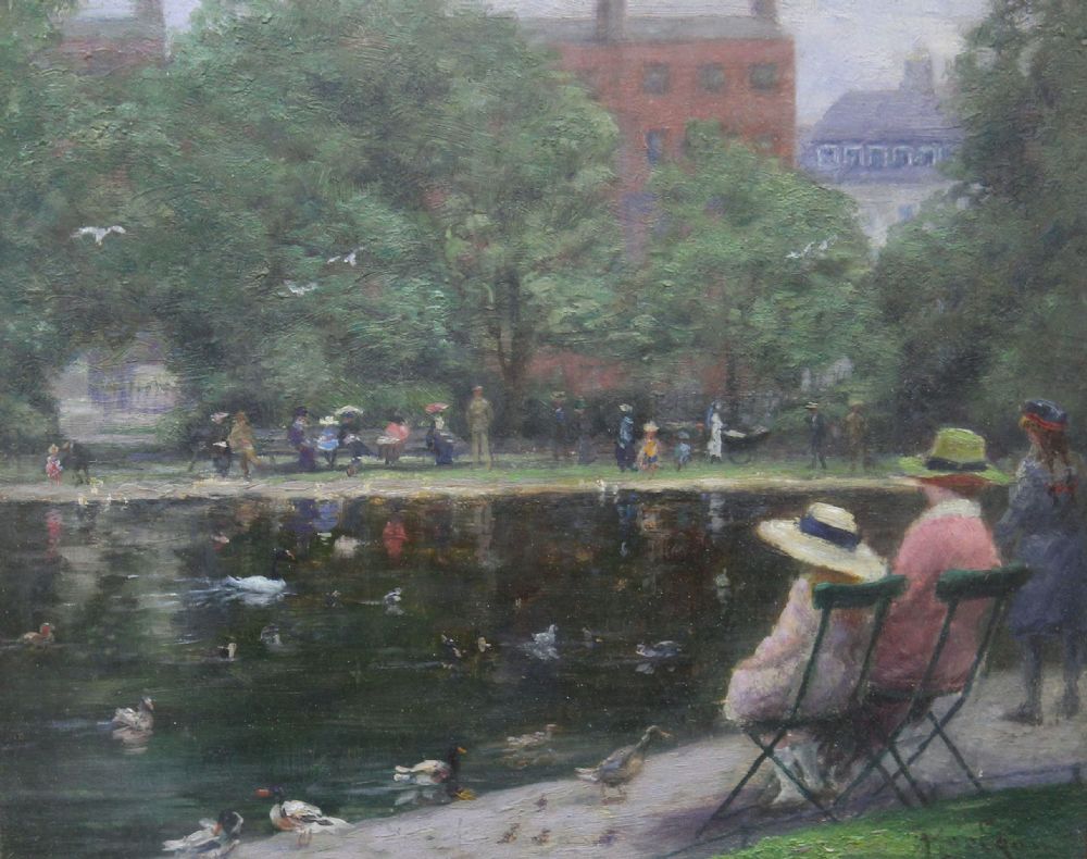 ST. STEPHENS GREEN by Darius Joseph MacEgan sold for €2,000 at deVeres Auctions