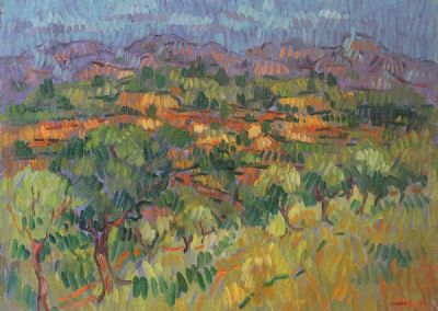 VIEW FROM THE VALLEY, NERJA by Desmond Carrick  at deVeres Auctions