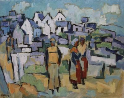 PASSERS-BY by Desmond Carrick sold for €750 at deVeres Auctions
