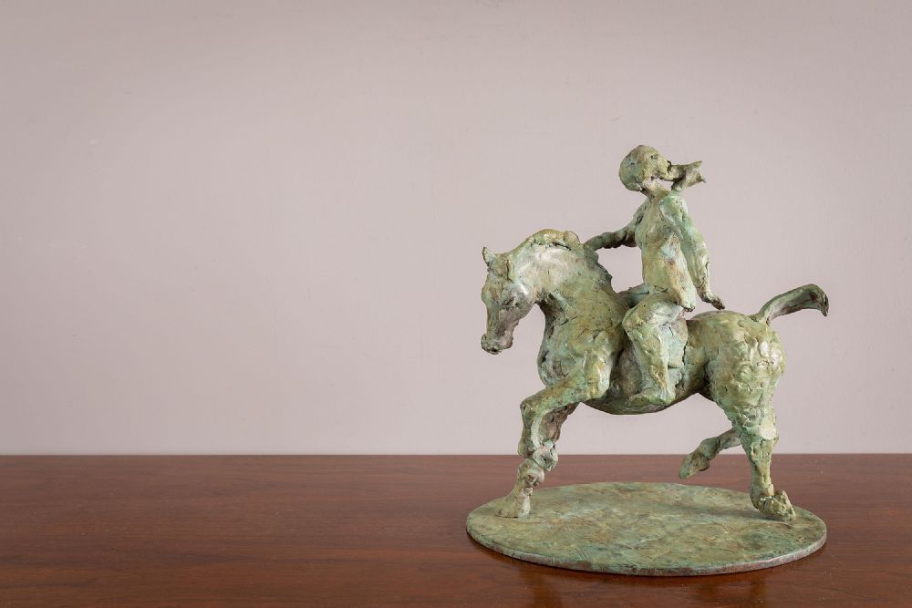 Lot 115 - HORSE AND RIDER by Selma McCormack