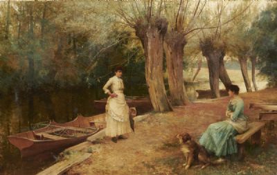 AN APPOINTMENT AT WARGRAVE BACKWATER by Alfred Glendening Jnr  at deVeres Auctions