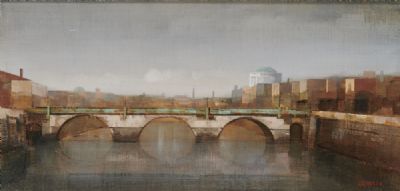 GRATTAN BRIDGE by Martin Mooney sold for €4,800 at deVeres Auctions