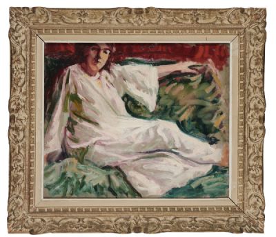 SUR LE DIVAN by Roderic O'Conor sold for €14,000 at deVeres Auctions
