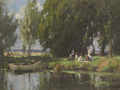 THE PICNIC by Frank McKelvey  at deVeres Auctions