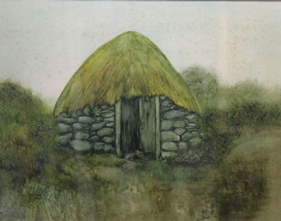 THATCHED HUT by Geoff Rhind  at deVeres Auctions