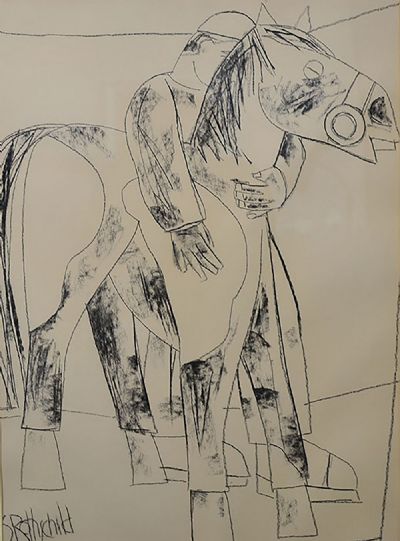 HUGGING THE HORSE by Stephen Rothschild  at deVeres Auctions