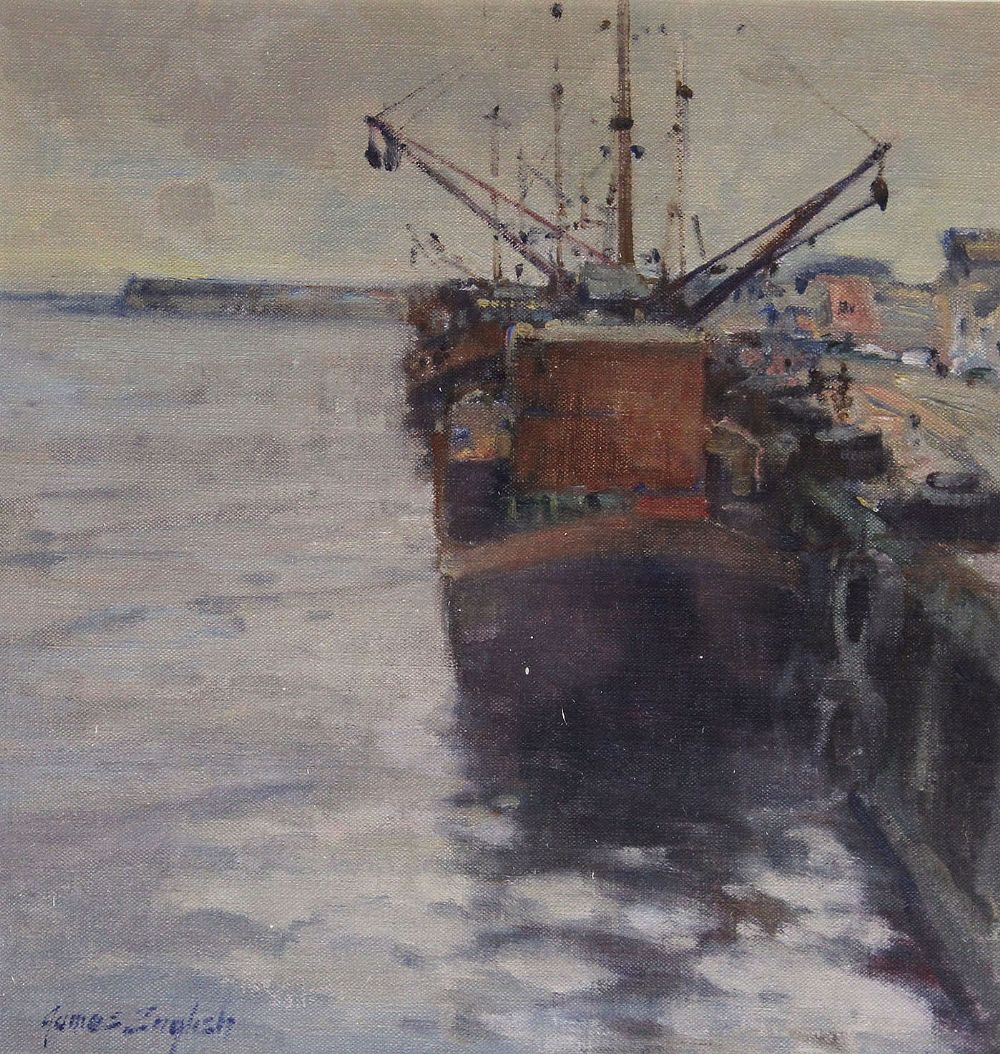 Lot 2 - MUSSEL BOAT, WEXFORD HARBOUR by James English