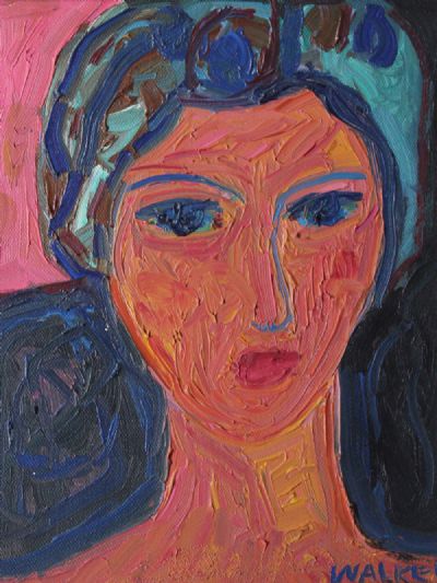 WOMAN IN TURQOISE by Carol Walker  at deVeres Auctions