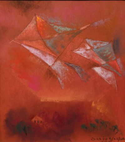 KITES OVER THE LITTLE TOWN by David Clarke  at deVeres Auctions