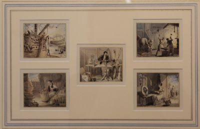 FIVE TRADES (5 framed as one) William Henry Brooke 1772 - 1860 at deVeres Auctions