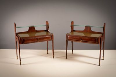 A PAIR OF ROSEWOOD BEDSIDE TABLES, ITALIAN at deVeres Auctions