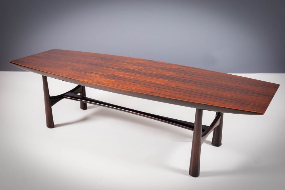 A ROSEWOOD LOW TABLE, 1960s,
