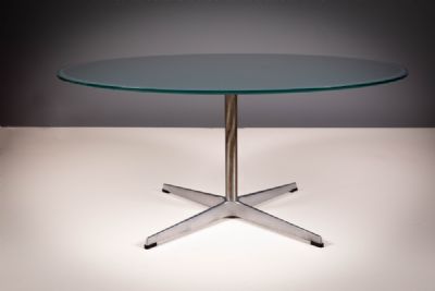 A MIRRORED CIRCULAR LOW TABLE by Fritz Hansen  at deVeres Auctions