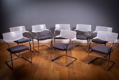 A SET OF EIGHT 'VISAVIS' CHAIRS, by ANTONIO CITTERIO AND GLEN OLIVER LOWE, FOR VITRA,  at deVeres Auctions