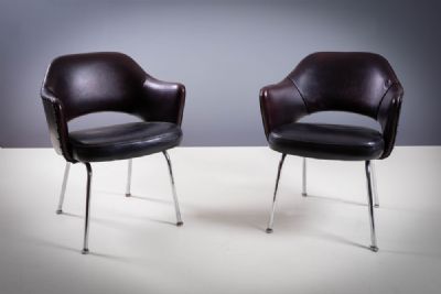 A PAIR OF OPEN ARMCHAIRS, ITALIAN, 1970s at deVeres Auctions