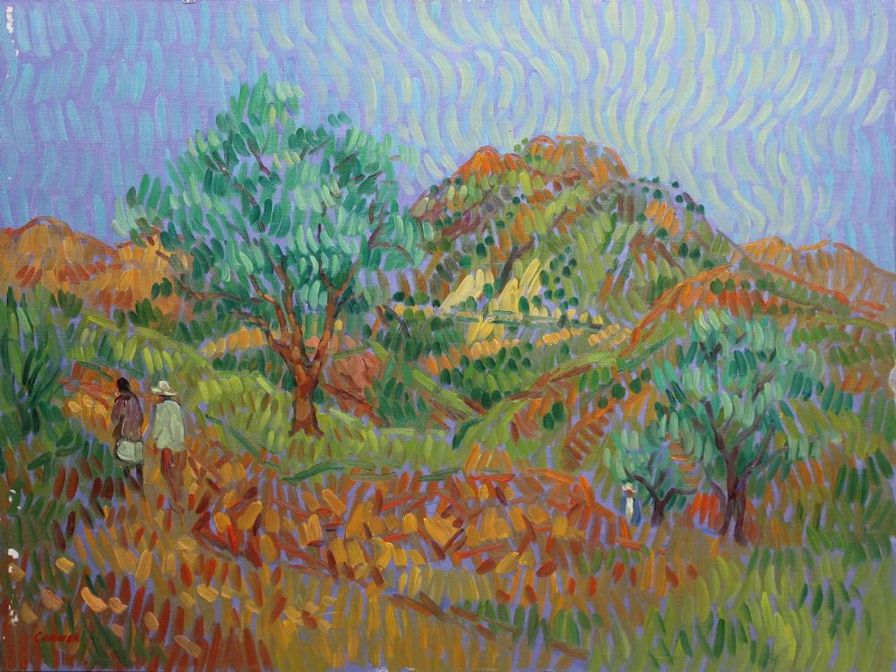 Lot 170 - STROLLING THROUGH THE HILLOCKS by Desmond Carrick