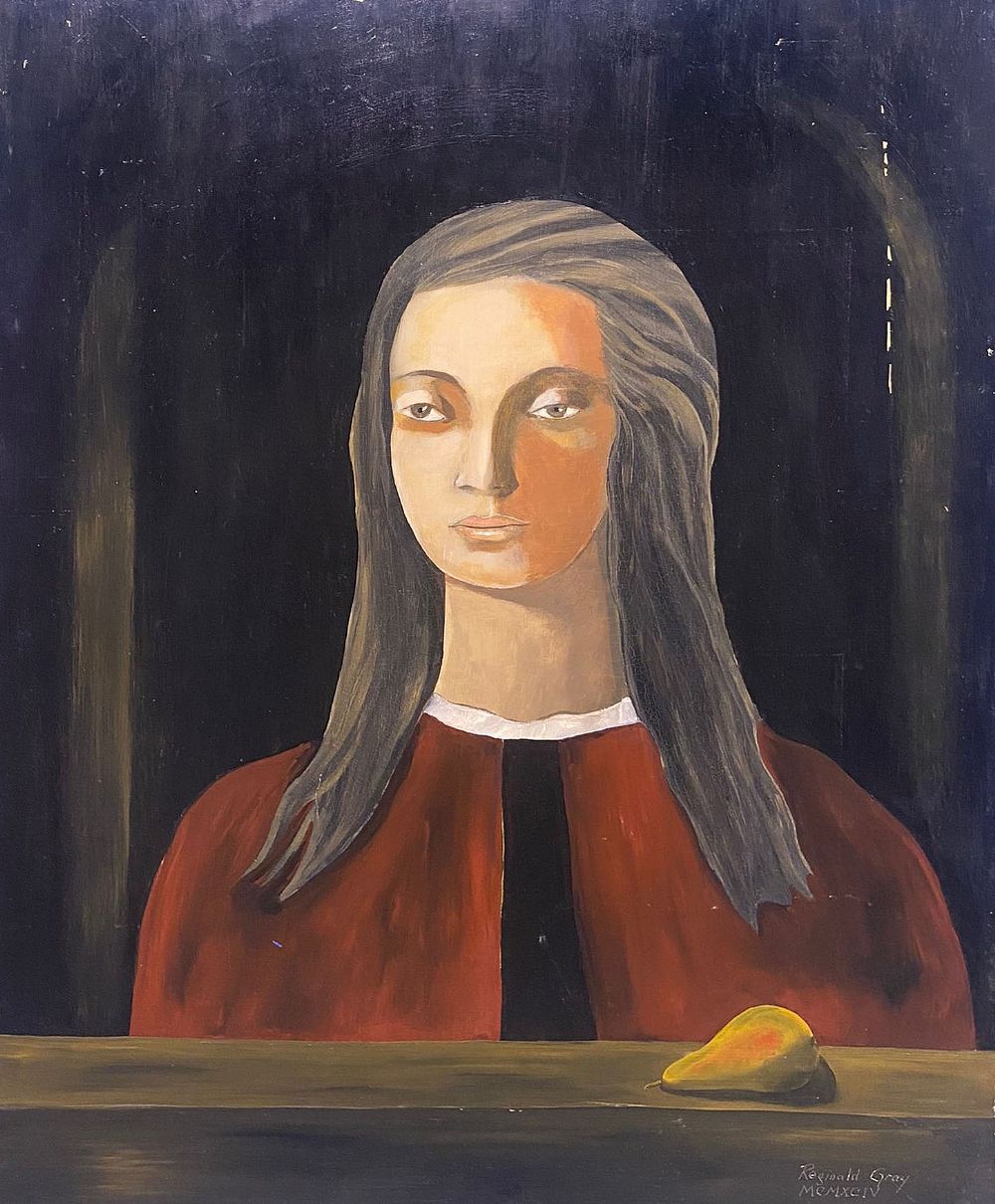 Lot 221 - PORTRAIT OF A WOMAN WITH PEAR, 1994 by Reginald Gray