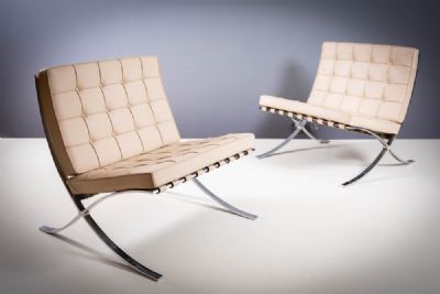 A PAIR OF BARCELONA CHAIRS, by KNOLL  at deVeres Auctions