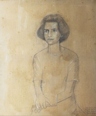 STUDY FOR A PORTRAIT OF OLGA DUBOST by Reginald Gray  at deVeres Auctions