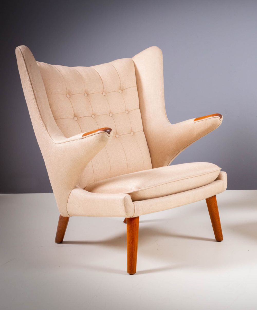 A 'PAPA BEAR' CHAIR, DESIGNED by HANS WEGNER,  at deVeres Auctions